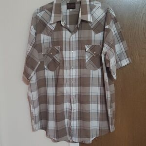 Plaid Men's Casual Button Down Shirt